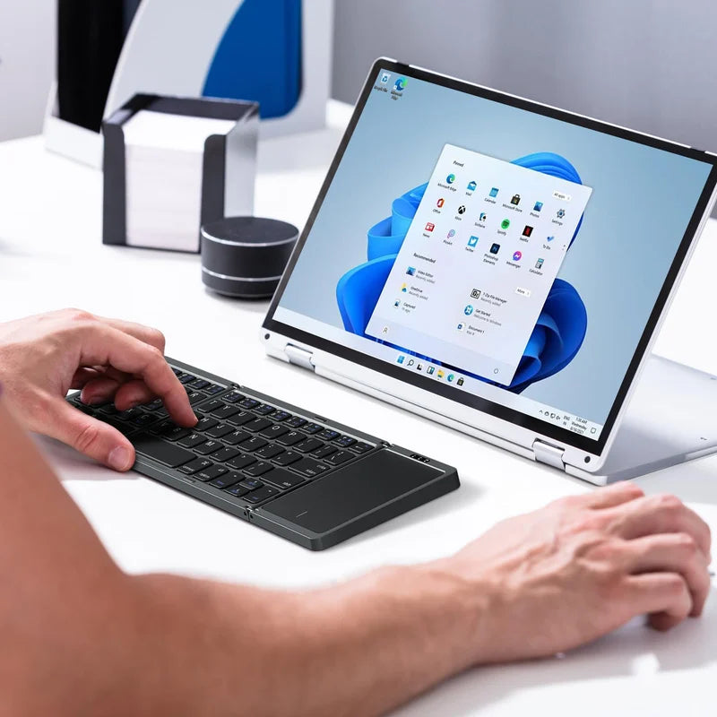 🎅(HOLIDAYS SALE - 49% OFF) Foldable Bluetooth Keyboard with Touchpad 🎅