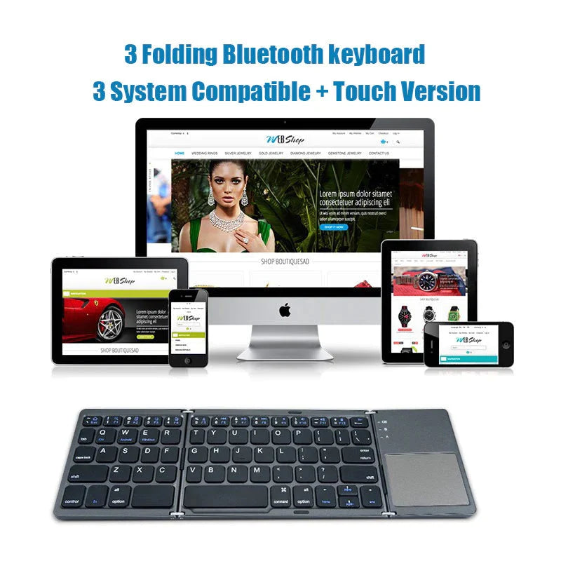 🎅(HOLIDAYS SALE - 49% OFF) Foldable Bluetooth Keyboard with Touchpad 🎅