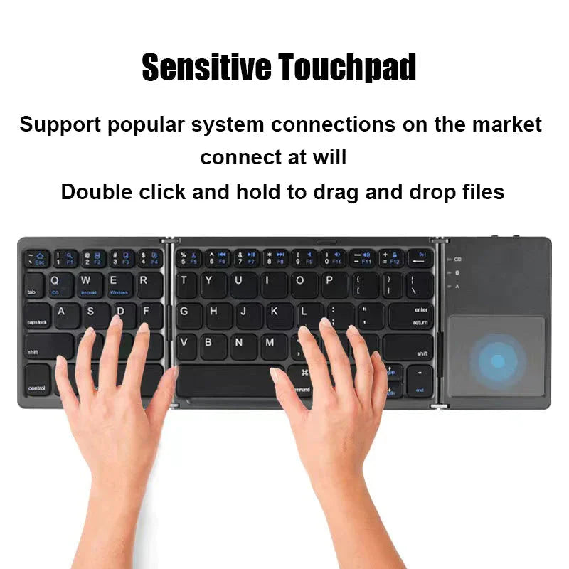 🎅(HOLIDAYS SALE - 49% OFF) Foldable Bluetooth Keyboard with Touchpad 🎅