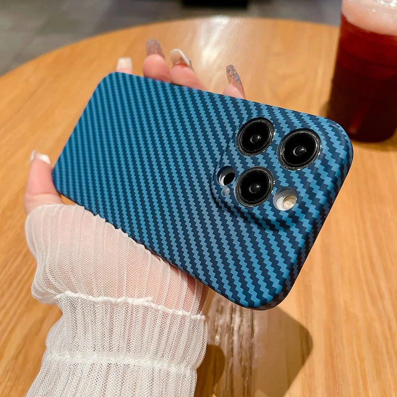 🔥Powerful Carbon Fiber Anti-Shock Lens Protection Phone Case🔥