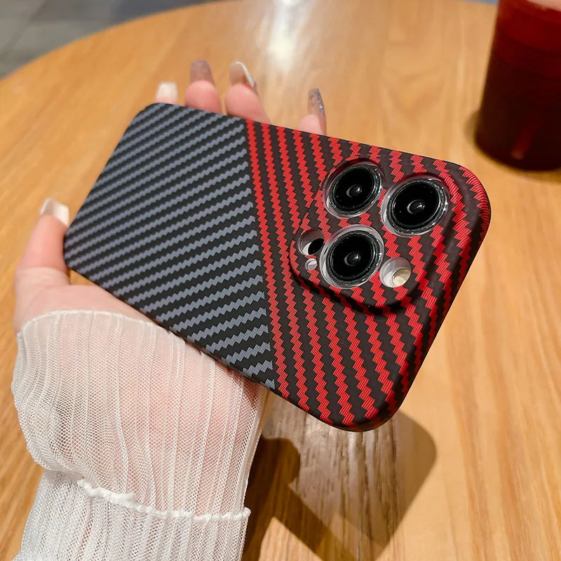 🔥Powerful Carbon Fiber Anti-Shock Lens Protection Phone Case🔥