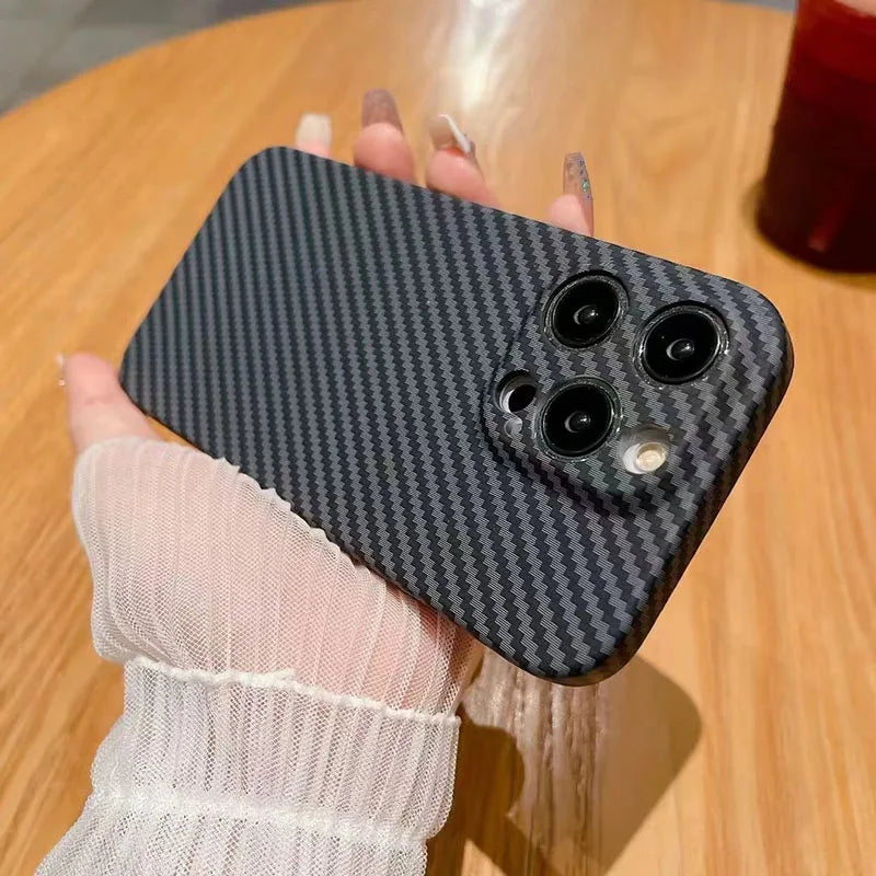 🔥Powerful Carbon Fiber Anti-Shock Lens Protection Phone Case🔥