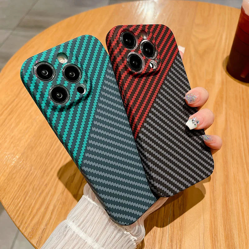 🔥Powerful Carbon Fiber Anti-Shock Lens Protection Phone Case🔥