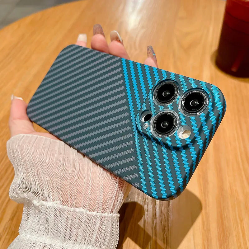 🔥Powerful Carbon Fiber Anti-Shock Lens Protection Phone Case🔥