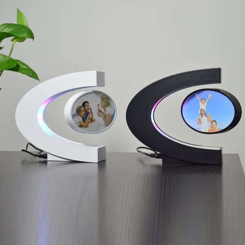 Magnetic Levitating Floating Photo Frame with Colourful LED Lights