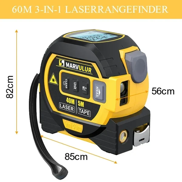 🎅(HOLIDAYS SALE - 49% OFF) Laser Measure 3-In-1 Infrared Laser Tape Measure🎅