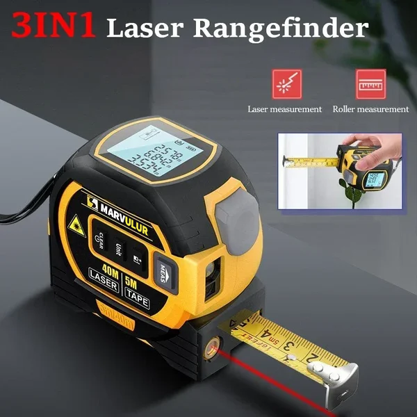 🎅(HOLIDAYS SALE - 49% OFF) Laser Measure 3-In-1 Infrared Laser Tape Measure🎅