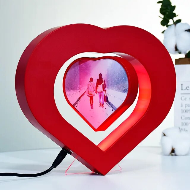 ❤️Magnetic Floating Heart Photo Frame with Colorful LED Lights❤️