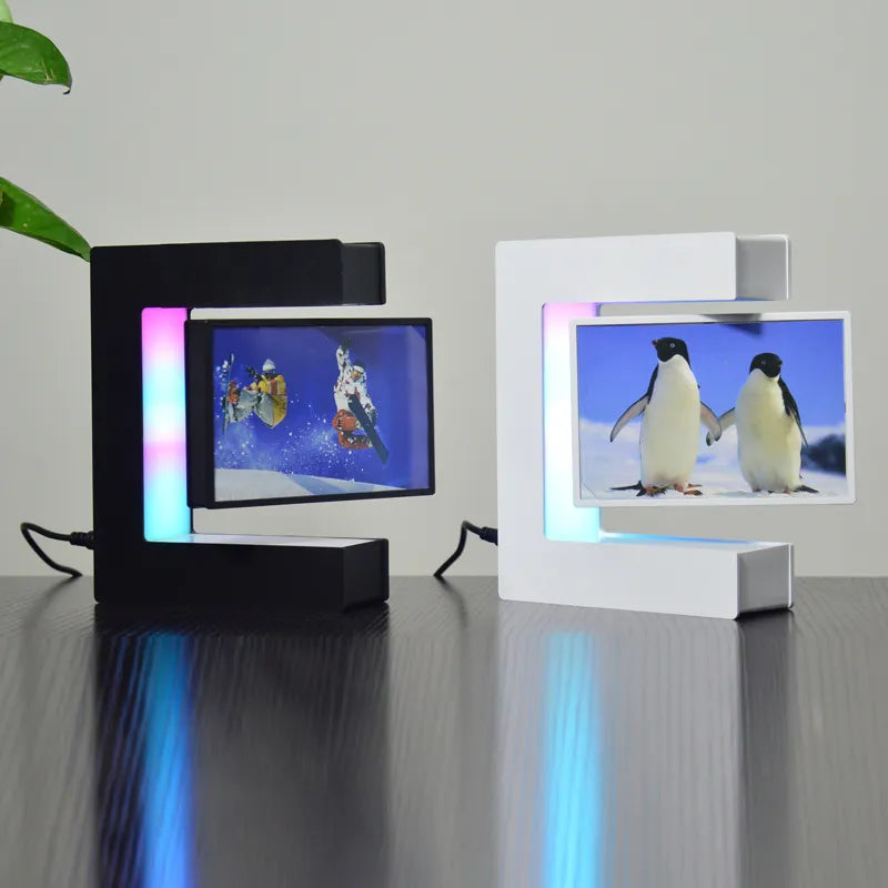 Magnetic Levitating Floating Photo Frame with Colourful LED Lights