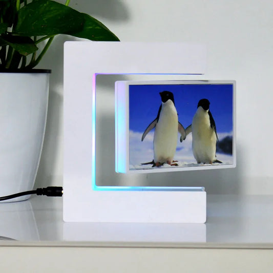 Magnetic Levitating Floating Photo Frame with Colourful LED Lights