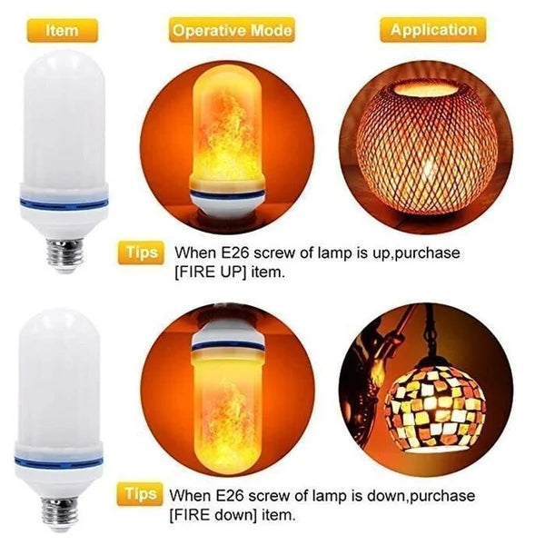 🎅(HOLIDAYS SALE - 49% OFF) LED Flame Effect Light Bulb-With Gravity Sensing Effect🎅