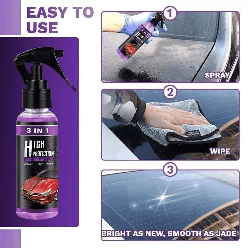 ✨ Powerful 3 in 1 High Protection Fast Car Ceramic Coating Spray🌟